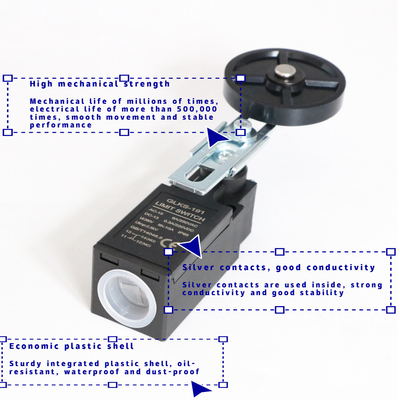 Silver Contacts Elevator Electrical Limit Travel Switch with Big Plastic Wheel Contact Parts for Elevators